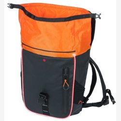 Basil Miles Tarpaulin cykelrygsk Nordlicht 17 liter 31 x 17 x 44 cm - sort/orange