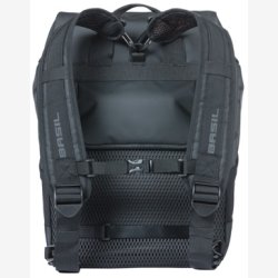 Basil Miles Tarpaulin cykelrygsk Nordlicht 17 liter 31 x 17 x 44 cm - sort/orange