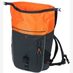 Basil Miles Tarpaulin cykelrygsk Nordlicht 17 liter 31 x 17 x 44 cm - sort/orange