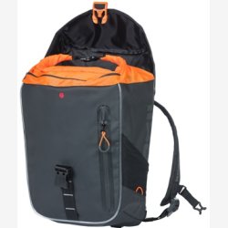 Basil Miles Tarpaulin cykelrygsk Nordlicht 17 liter 31 x 17 x 44 cm - sort/orange