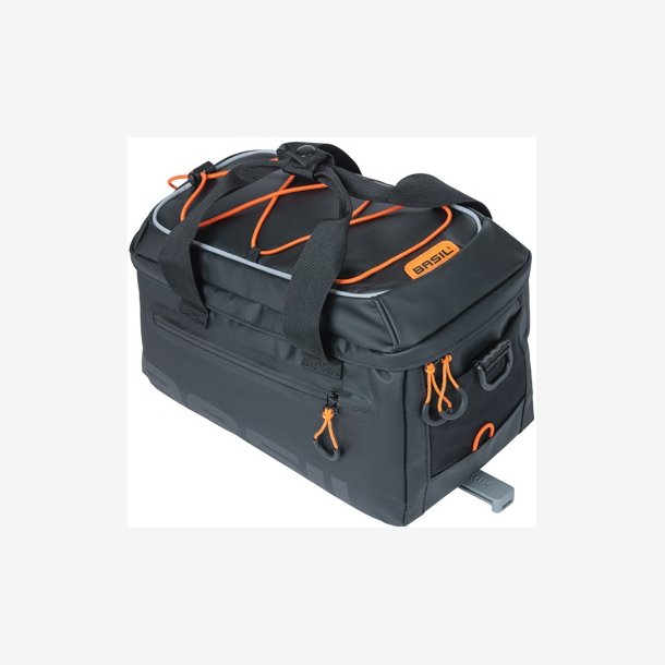 Cykeltaske Trunkbag Basil Miles Tarpaulin MIK 7 liter 32 x 20 x 20 cm - sort/orange, vandtt