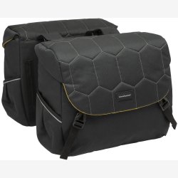 Dobbelt cykeltaske New Looxs Mondi Joy Double 38 liter 37 x 16 x 32 cm (2x) - quiltet sort