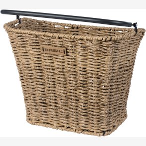 Cykeltaske for front Basil Bremen Rattan Look KF 27 x 35 x 29 cm - seagrass
