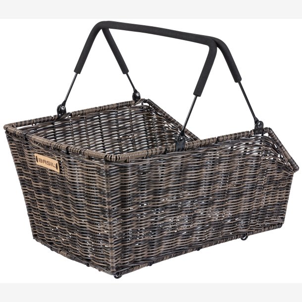 Cykelkurv for rear carrier Basil Cento Rattan Look Multi System 49 x 34 x 26 cm - brown