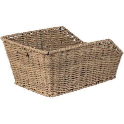 Cykelkurv til bagageb�rer Basil Cento Rattan Look 47 x 34 x 22 cm - naturbrun