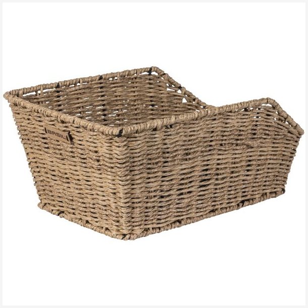 Cykelkurv til bagageb�rer Basil Cento Rattan Look 47 x 34 x 22 cm - naturbrun