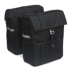 Double cykeltaske New Looxs Vigo Double Racktime 37 liters 31 x 40 x 15 cm (2x) - sort
