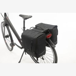 Dobbelt cykeltaske New Looxs Nova Double Racktime 32 liter 35 x 35 x 15 cm(2x) - sort
