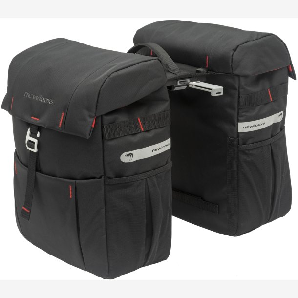 Dobbelt cykeltaske New Looxs Vigo Double 37 liter 31 x 40 x 15 cm (2x) - sort