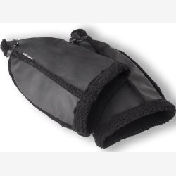 Styrluffer til cykel - Basil 38 x 23 x 2 cm - sort kunstlder, vandttte