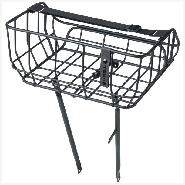 Cykelkurv Basil Portland Front 25 liter 43 x 36 x 22 cm - mat sort