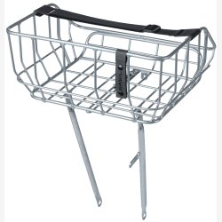 Cykelkurv Basil Portland Front 25 liters 43 x 36 x 22 cm - chrome