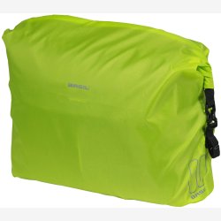 Regnslag til cykeltaske Basil Keep Dry and Clean - vandret - neongul, reflekterende
