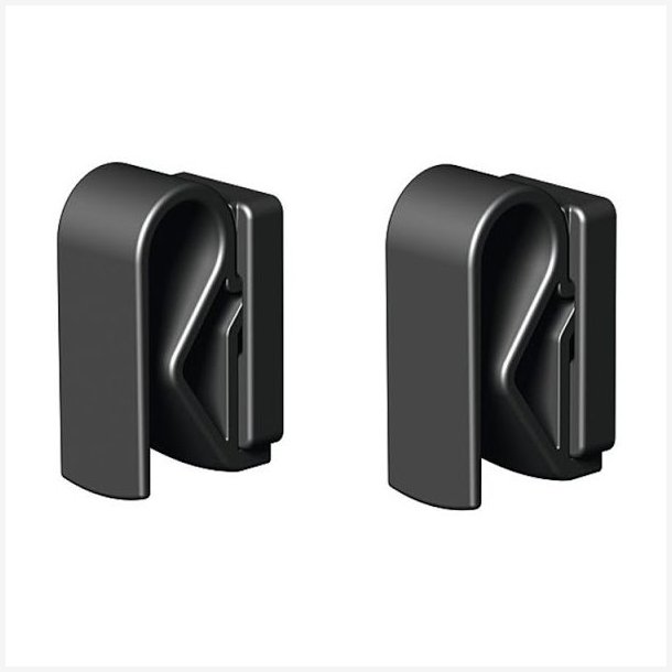 Basil Hook-On system - s�t med 2 kroge - sort