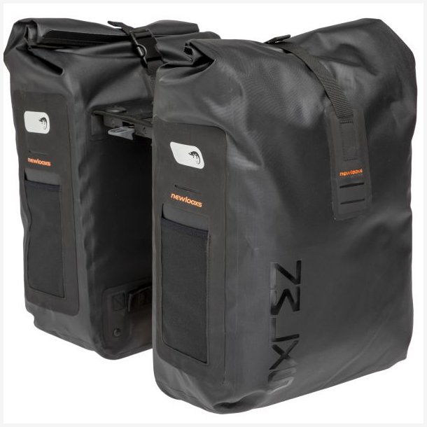 Dobbelt cykeltaske New Looxs Varo Racktime 40 liter 28 x 43 x 17 cm (x2) - sort, vandtt