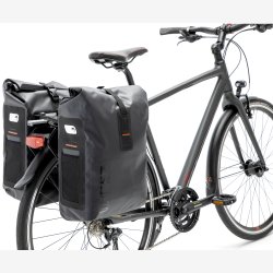 Dobbelt cykeltaske New Looxs Varo Racktime 40 liter 28 x 43 x 17 cm (x2) - sort, vandtt