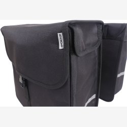 Dobbelt cykeltaske Edge Luxe Shopper 40 liter 38 x 40 x 14cm (2x) - sort