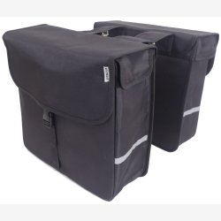 Dobbelt cykeltaske Edge Luxe Shopper 40 liter 38 x 40 x 14cm (2x) - sort