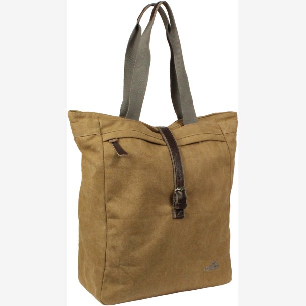 Cykeltaske Greenlands Canvas Shopper 20 liters 42 x 34 x 14 cm - camel brown