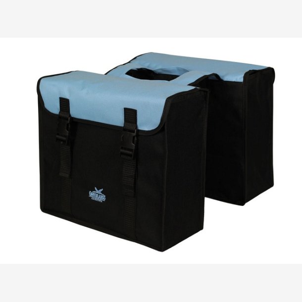 Double Cykeltaske Greenlands 34 liters 37 x 33 x 14cm (2x)  - black/light blue