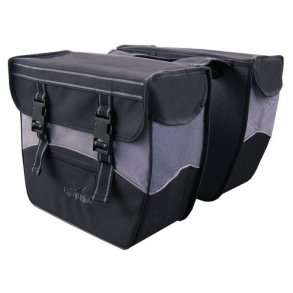 Dobbelt cykeltaske Greenlands 34 liter 35 x 31 x 16 cm (2x) - sort/gr