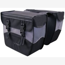 Dobbelt cykeltaske Greenlands 34 liter 35 x 31 x 16 cm (2x) - sort/gr