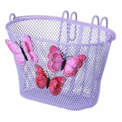 Junior cykelkurv Basil Jasmin Butterfly 28 x 20 x 19 cm - lila