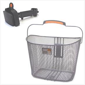 Cykelkurv New Looxs Toscane Smartlock 19 liters 34 x 25 x 25 cm -silver