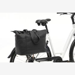 Cykeltaske New Looxs Verla 34 x 18 x 44cm 21 liter - luksuslder - sort