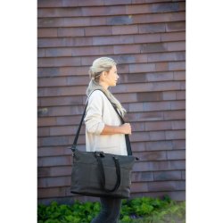 New Looxs laptop cykeltaske i lder Verla sort 21 liter