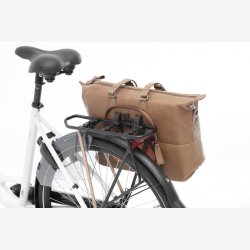 Cykeltaske New Looxs Verla 34 x 18 x 44cm 21 liter - luksus leather - Cognac brun
