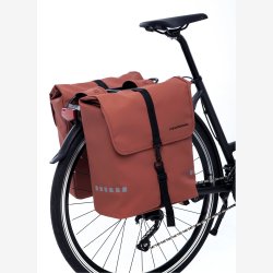 Dobbelt cykeltaske New Looxs Odense 39 liter 34 x 16 x 38 cm (x2) - rust brun
