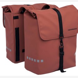 Dobbelt cykeltaske New Looxs Odense 39 liter 34 x 16 x 38 cm (x2) - rust brun