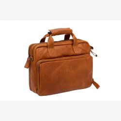 Cykeltaske New Looxs Cali 17 liter 40 x 15 x 31 cm - lavet af luksuslder - cognac