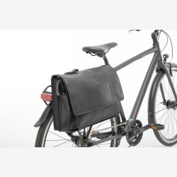 Cykeltaske New Looxs Fellini 18 liters 40 x 15 x 32 cm - made of luxury leather - black