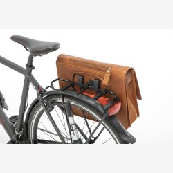 Cykeltaske i �gte luksus l�der New Looxs Fellini 18 liter 40 x 15 x 32 cm - cognac brun