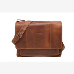 Cykeltaske i �gte luksus l�der New Looxs Fellini 18 liter 40 x 15 x 32 cm - cognac brun