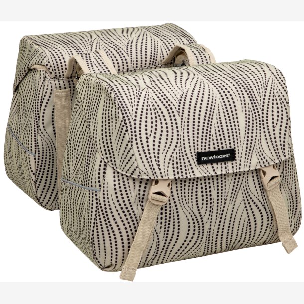 Dobbelt cykeltaske New Looxs Joli Alma 37 liter - 38 x 18 x 30 cm (2x) - sand