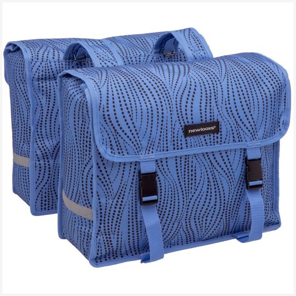 Dobbelt cykeltaske New Looxs Fiori Alma 30 liter - 37 x 12,5 x 33 cm (x2) - bl
