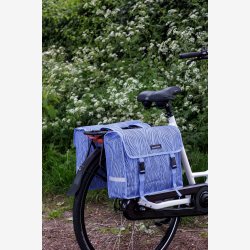 Dobbelt cykeltaske New Looxs Fiori Alma 30 liter - 37 x 12,5 x 33 cm (x2) - bl