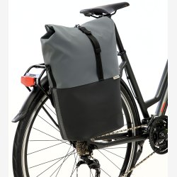 Cykeltaske med PC rum New Looxs Nyborg 17 liter 30 x 17 x 37 cm - mrkegr/sort