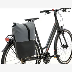 Cykeltaske med PC rum New Looxs Nyborg 17 liter 30 x 17 x 37 cm - mrkegr/sort