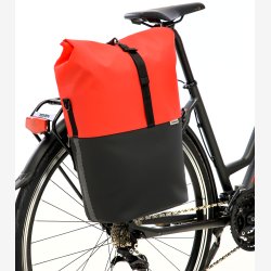 Cykeltaske med PC rum New Looxs Nyborg 17 liter 30 x 17 x 37 cm - rd/sort
