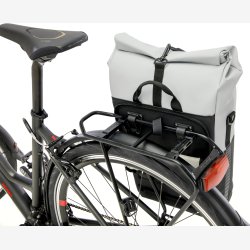 Cykeltaske med PC rum New Looxs Nyborg 17 liter 30 x 17 x 37 cm - lysegr/sort