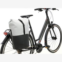 Cykeltaske med PC rum New Looxs Nyborg 17 liter 30 x 17 x 37 cm - lysegr/sort