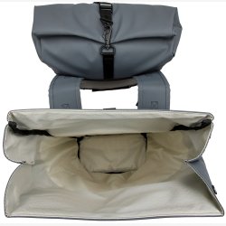 Dobbelt cykeltaske New Looxs Nyborg 34 liter - 30 x 17 x 37cm (x2) - m�rkegr�/sort