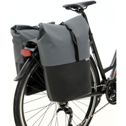 New Looxs cykeltaske dobbelt Nyborg mrkegr/sort 34L