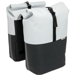 New Looxs cykeltaske dobbelt Nyborg lysegr/sort 34L