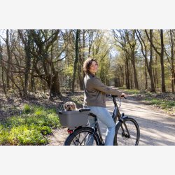 Cykelkurv af genanvendt plast New Looxs Clipper Racktime - 28 L 49 x 37 x 29 cm - mrkegr