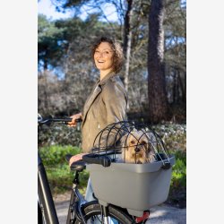 Cykelkurv af genanvendt plast New Looxs Clipper Racktime - 28 L 49 x 37 x 29 cm - mrkegr